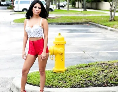 Подобрал красивую бабенку на улице и выебал у себя на хате